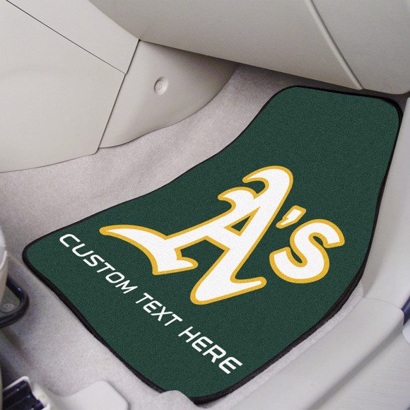 MLB - Oakland Athletics 2-piece Carpet Car Mat Set 17