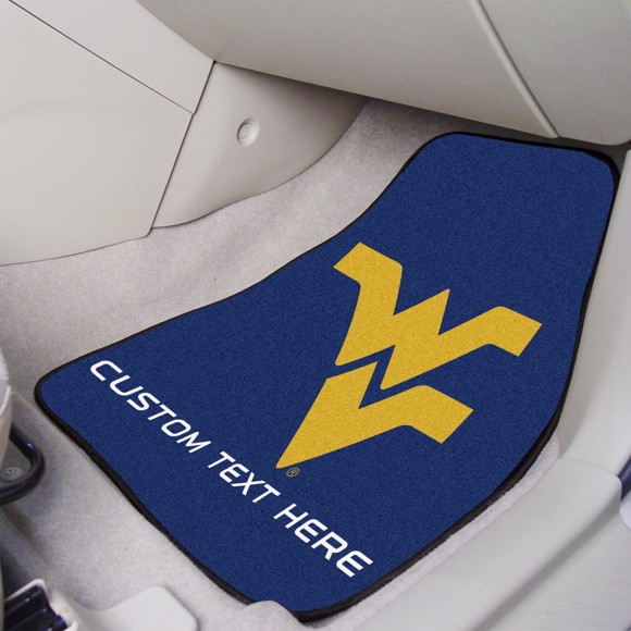 West Virginia University 2-piece Carpet Car Mat Set 17