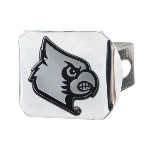 University of Louisville Chrome Hitch Cover- Chrome 3.4