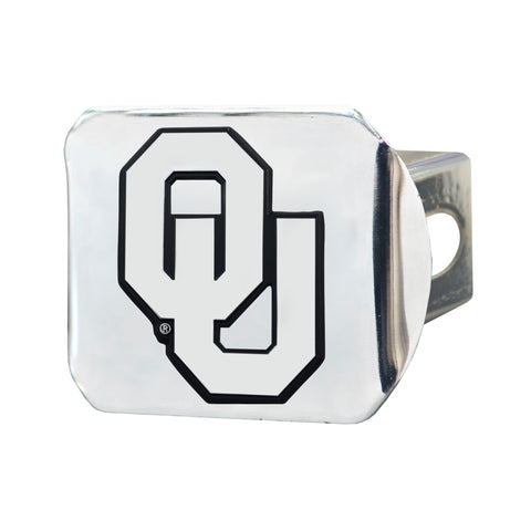 University of Oklahoma Chrome Hitch Cover- Chrome 3.4