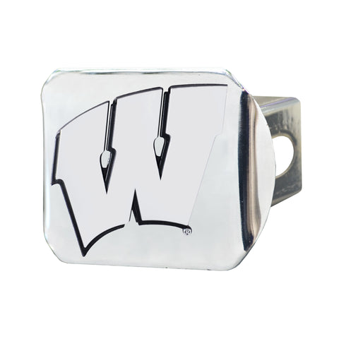 Wisconsin Badgers Chrome Hitch Cover 3.4