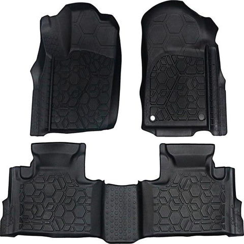 All-Weather TPE Floor Mats for 2016-2019 Jeep Grand Cherokee Full Set Black