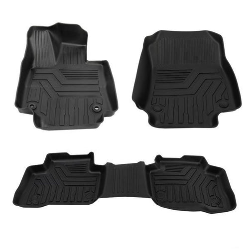 Fits Tundra Crew Max 14-18 Floor Mat Black Rubber ALL Weather Liners Genuine - Team Auto Mats