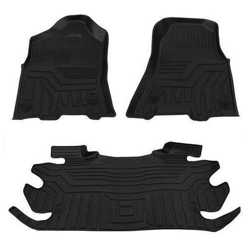 Floor Mats for 2012-2019 Ram 1500 2500 3500 Crew Cab 1st and 2nd Row All Weather - Team Auto Mats