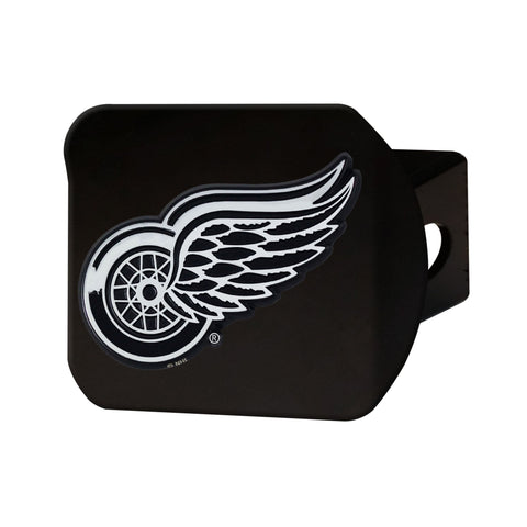 Detroit Red Wings Chrome Hitch Cover - Black 3.4