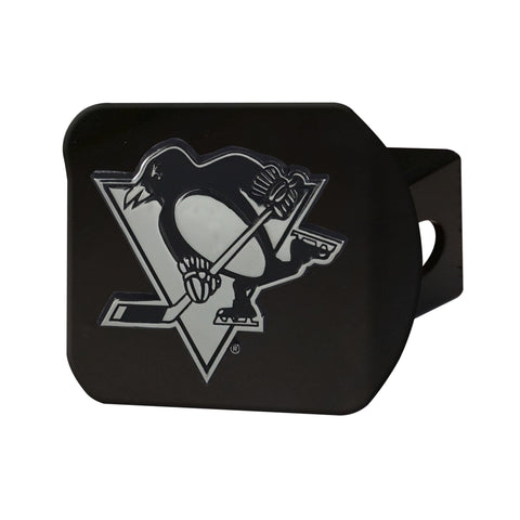 Pittsburgh Penguins Chrome Hitch Cover - Black 3.4
