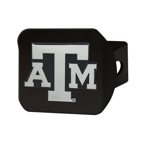 Texas A&M Aggies Chrome Hitch Cover - Black 3.4