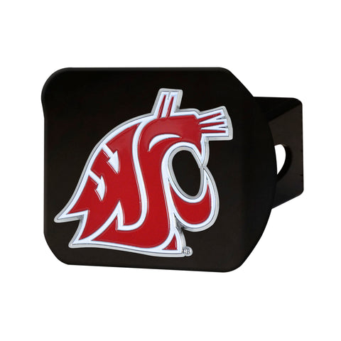 Washington State Cougars Color Hitch Cover - Black 3.4