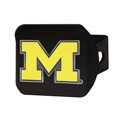 Michigan Wolverines Color Hitch Cover - Black 3.4