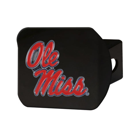 Ole Miss Rebels Color Hitch Cover - Black 3.4
