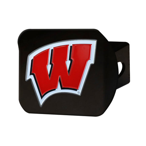 Wisconsin Badgers Color Hitch Cover - Black 3.4