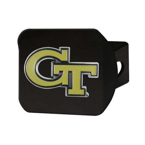 Georgia Tech Yellow Jackets Color Hitch Cover - Black 3.4