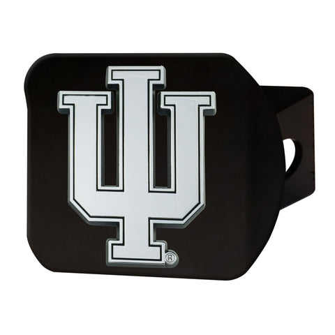 Indiana Hoosiers Chrome Hitch Cover - Black 3.4