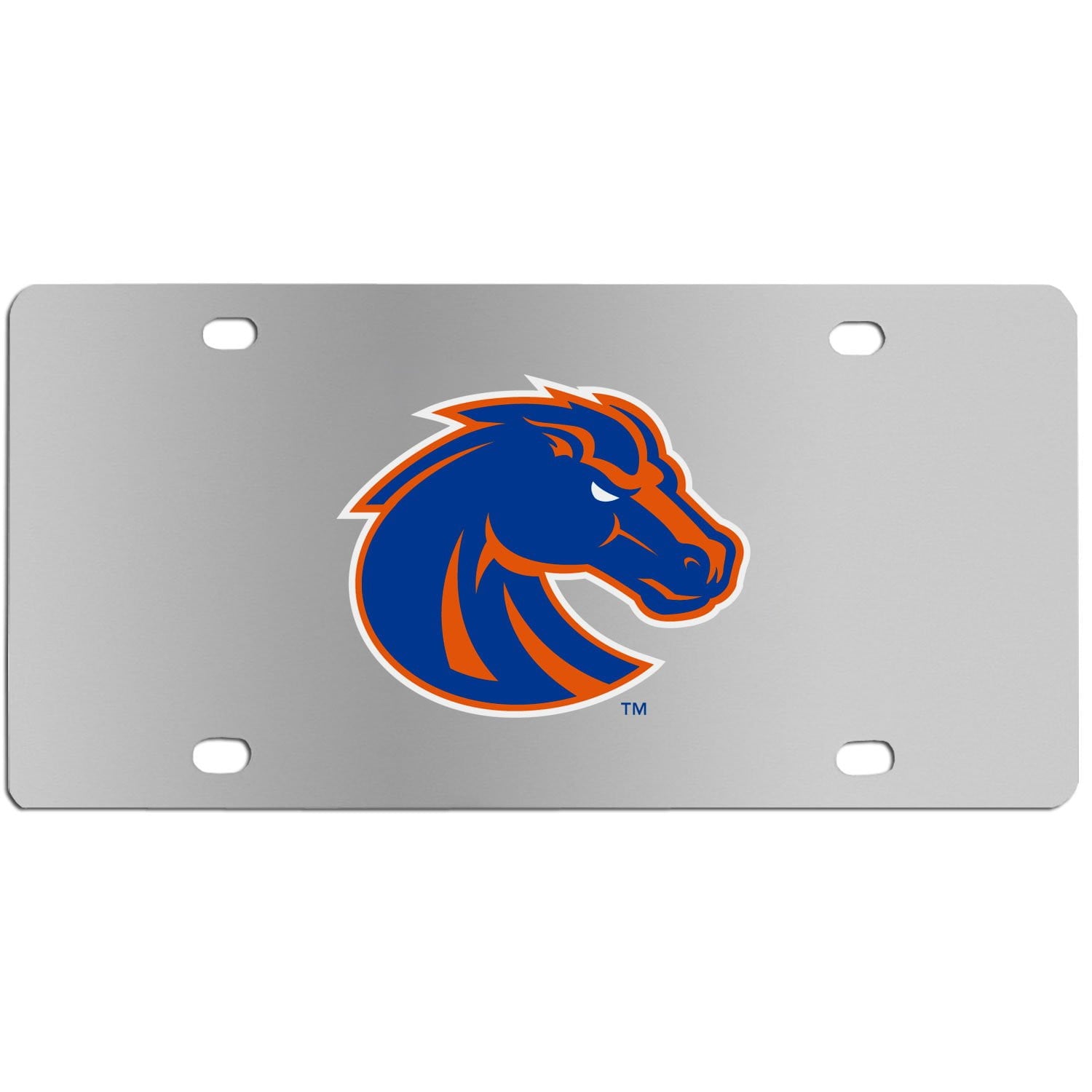 Boise St. Broncos Steel License Plate Wall Plaque