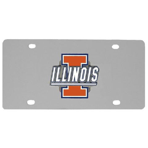 Illinois Fighting Illini Steel License Plate