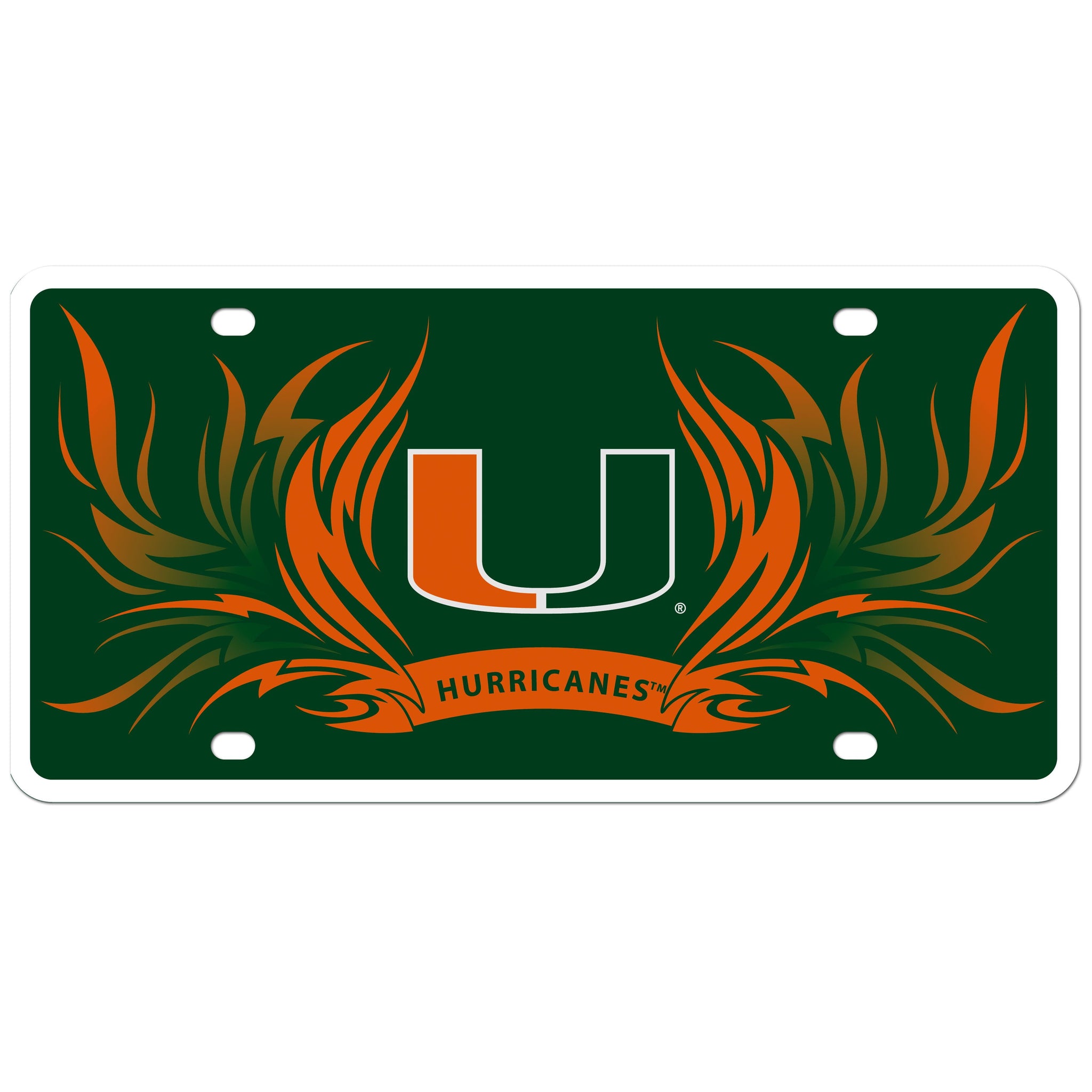 Miami Hurricanes Styrene License Plate