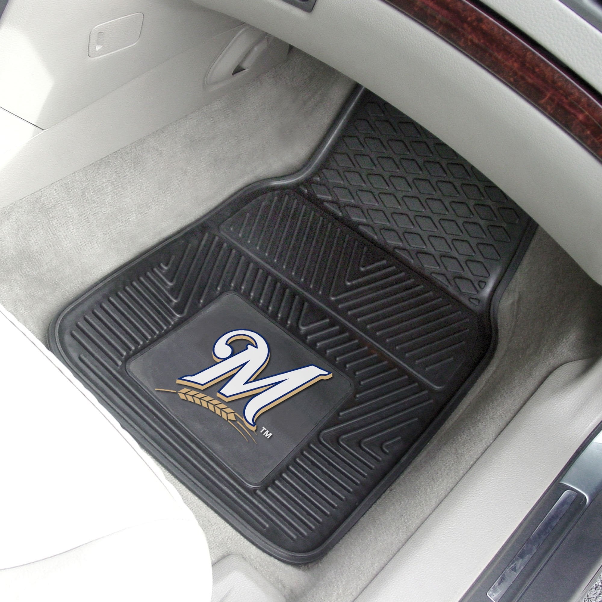 MLB - Milwaukee Brewers 2-pc Front Front Vinyl Car Mats