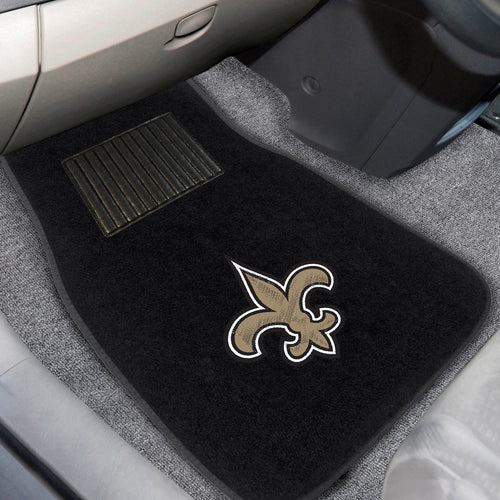 New Orleans Saints 2-pc Embroidered Car Mat Set 17