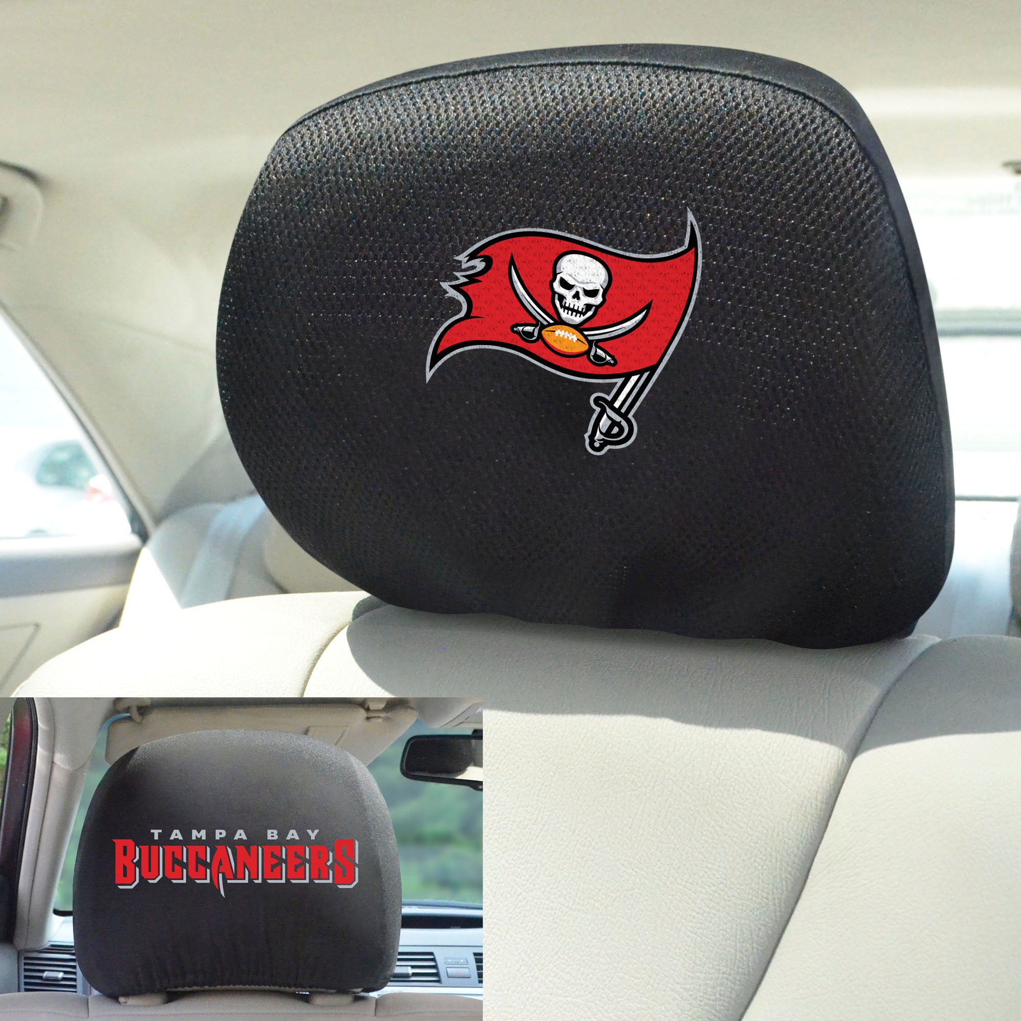 NFL - Tampa Bay Buccaneers  Set of 2 Head Rest Covers 10