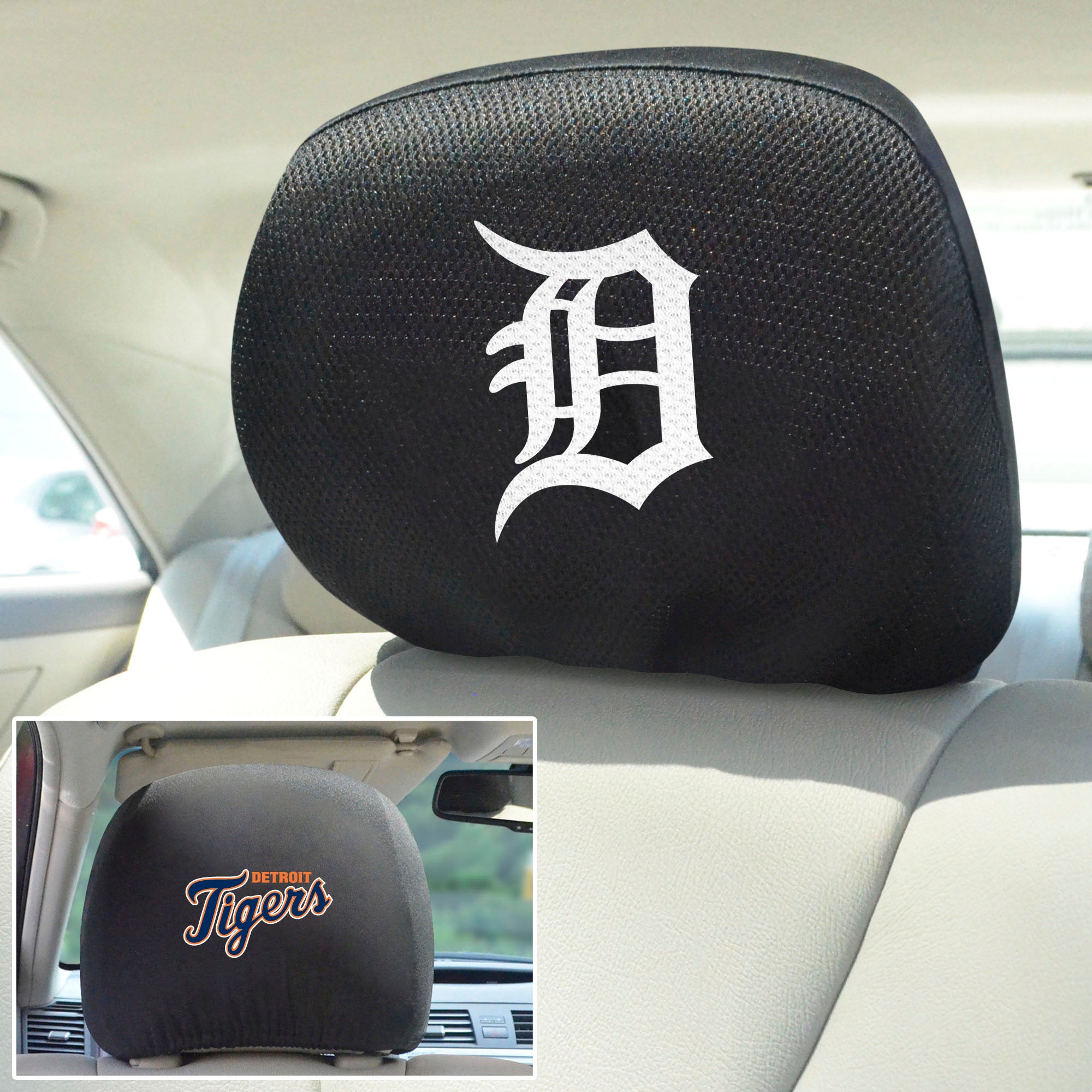 MLB - Detroit Tigers Set of 2 Head Rest Covers 10
