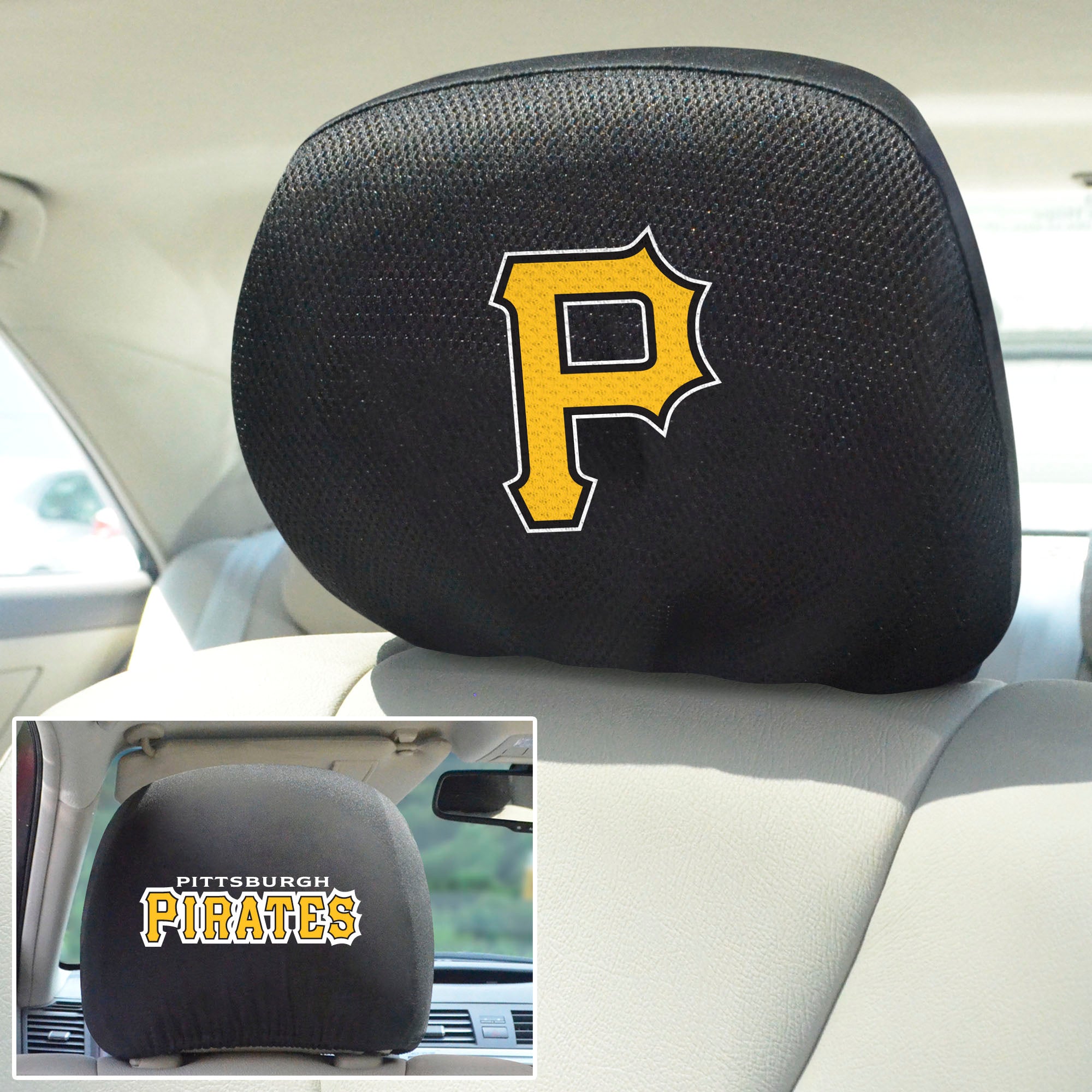 MLB - Pittsburgh Pirates Set of 2 Head Rest Covers 10