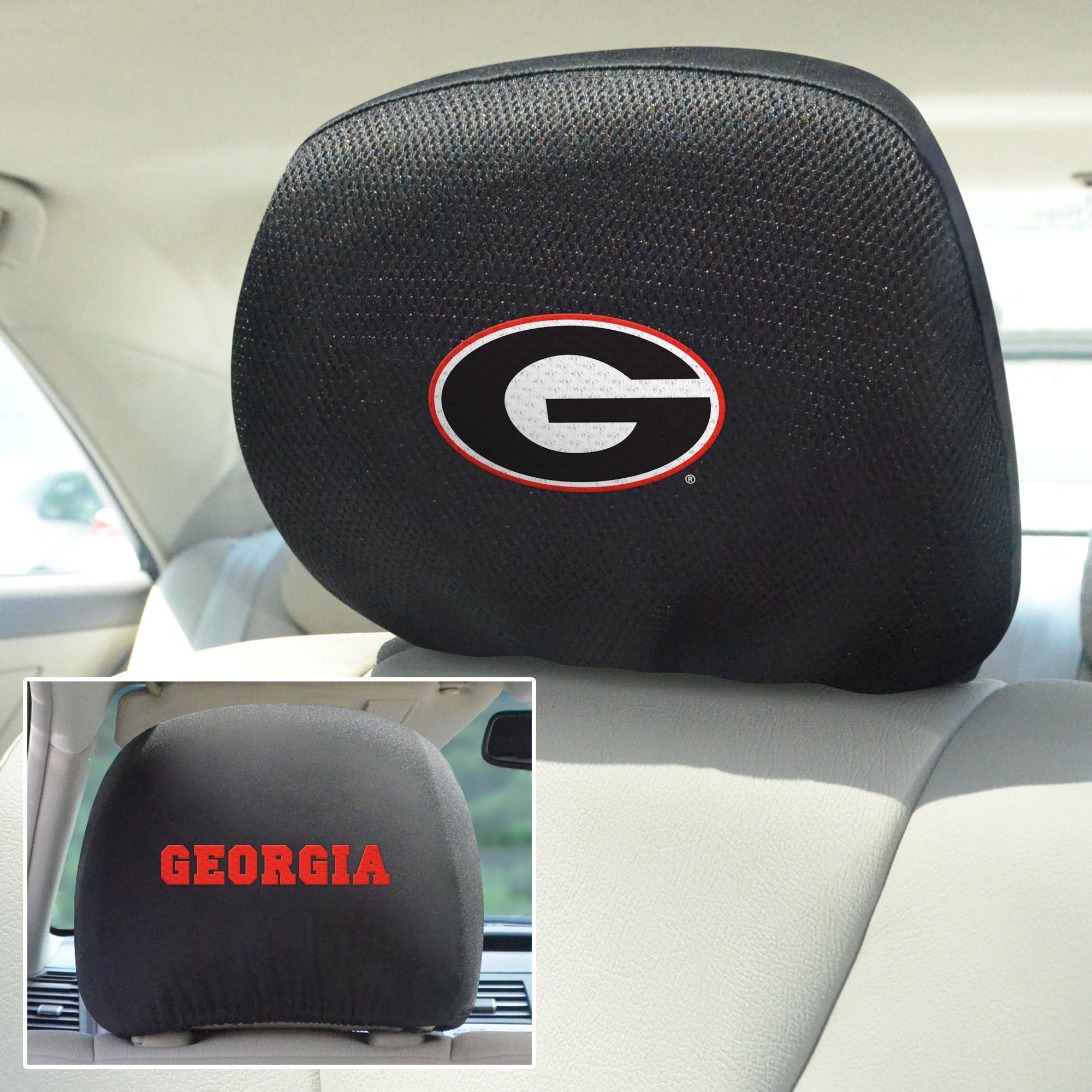 Georgia Bulldogs Set of 2 Headrest Covers