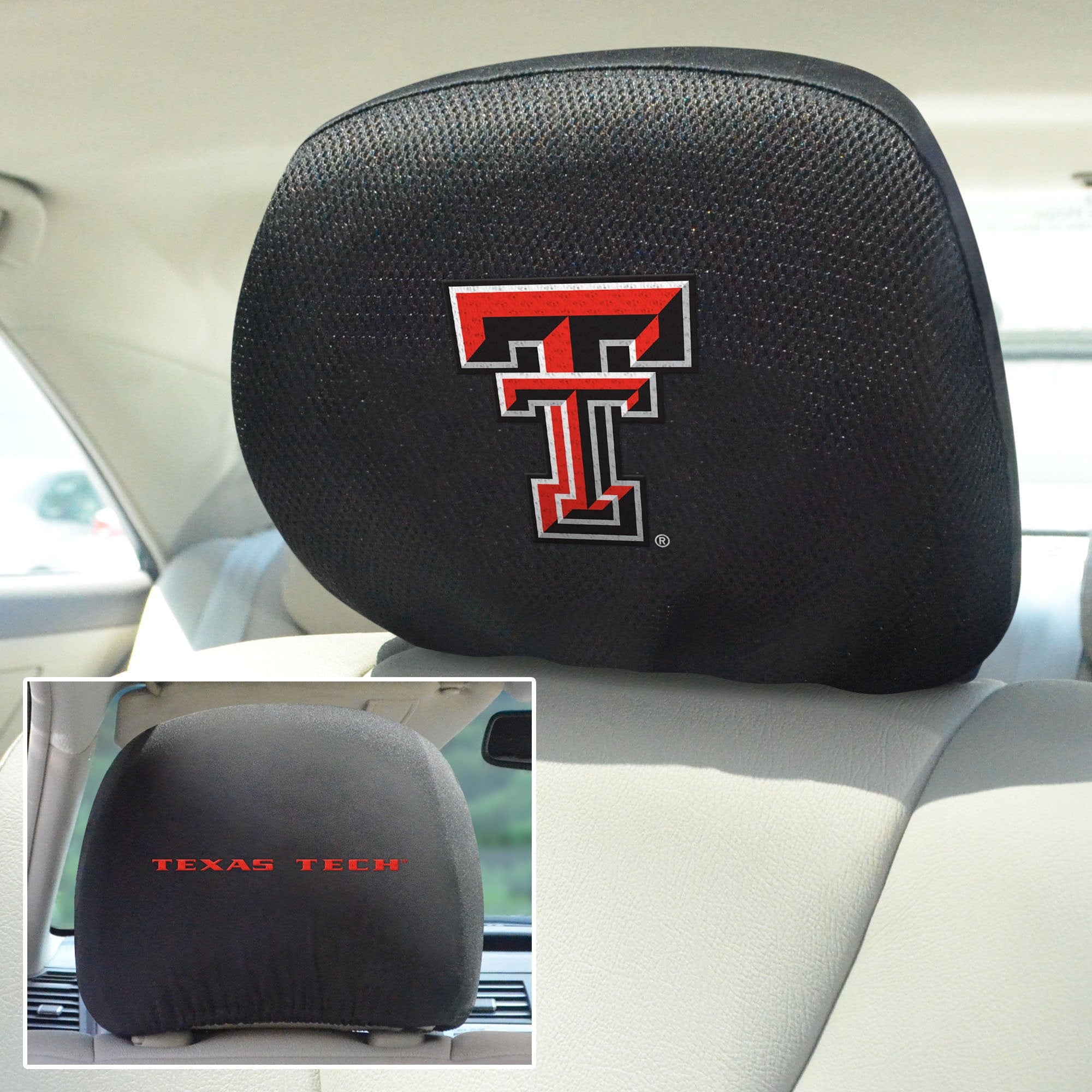 Texas Tech University Set of 2 Headrest Covers