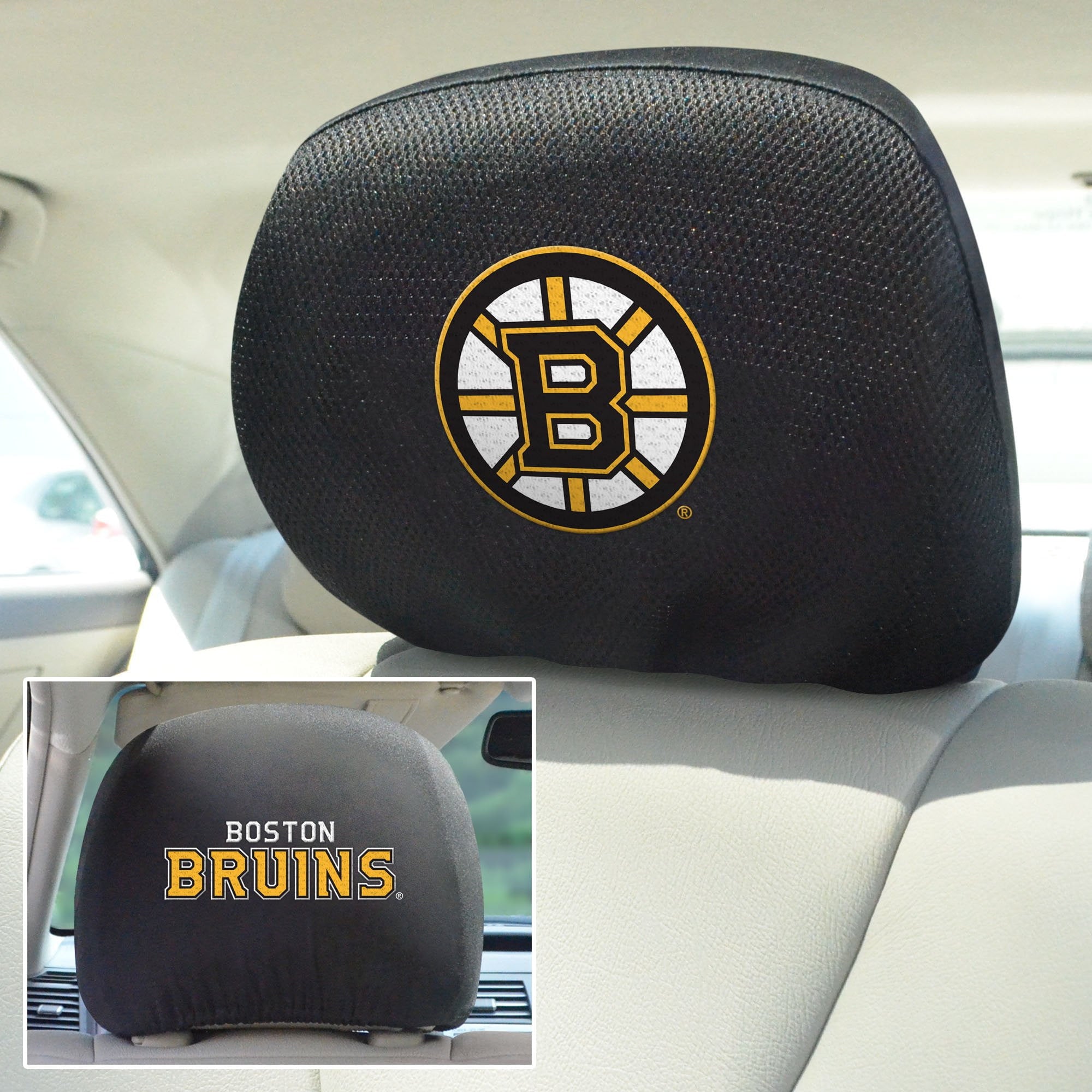NHL - Boston Bruins Set of Set of 2 Headrest Covers