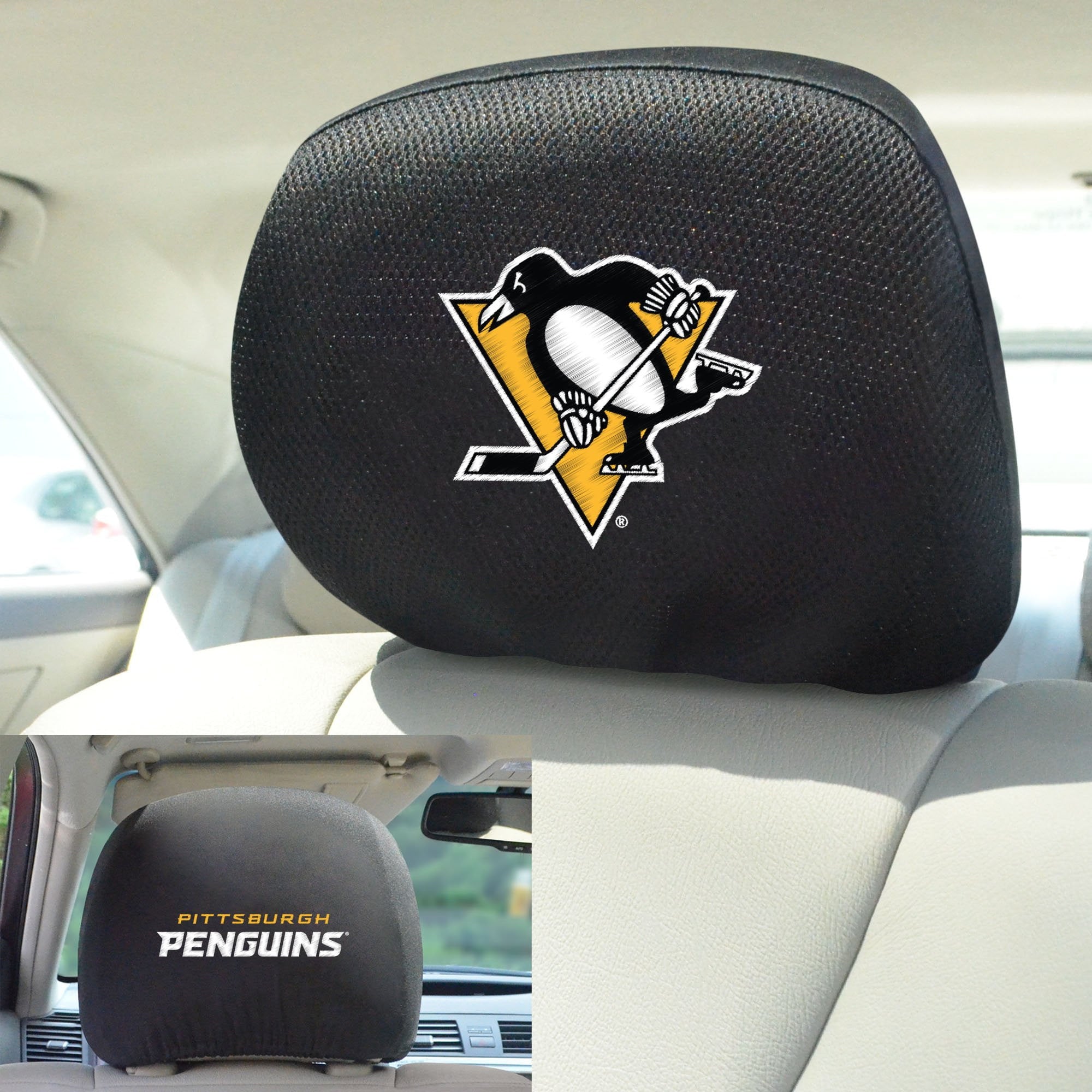 NHL - Pittsburgh Penguins Set of Set of 2 Headrest Covers