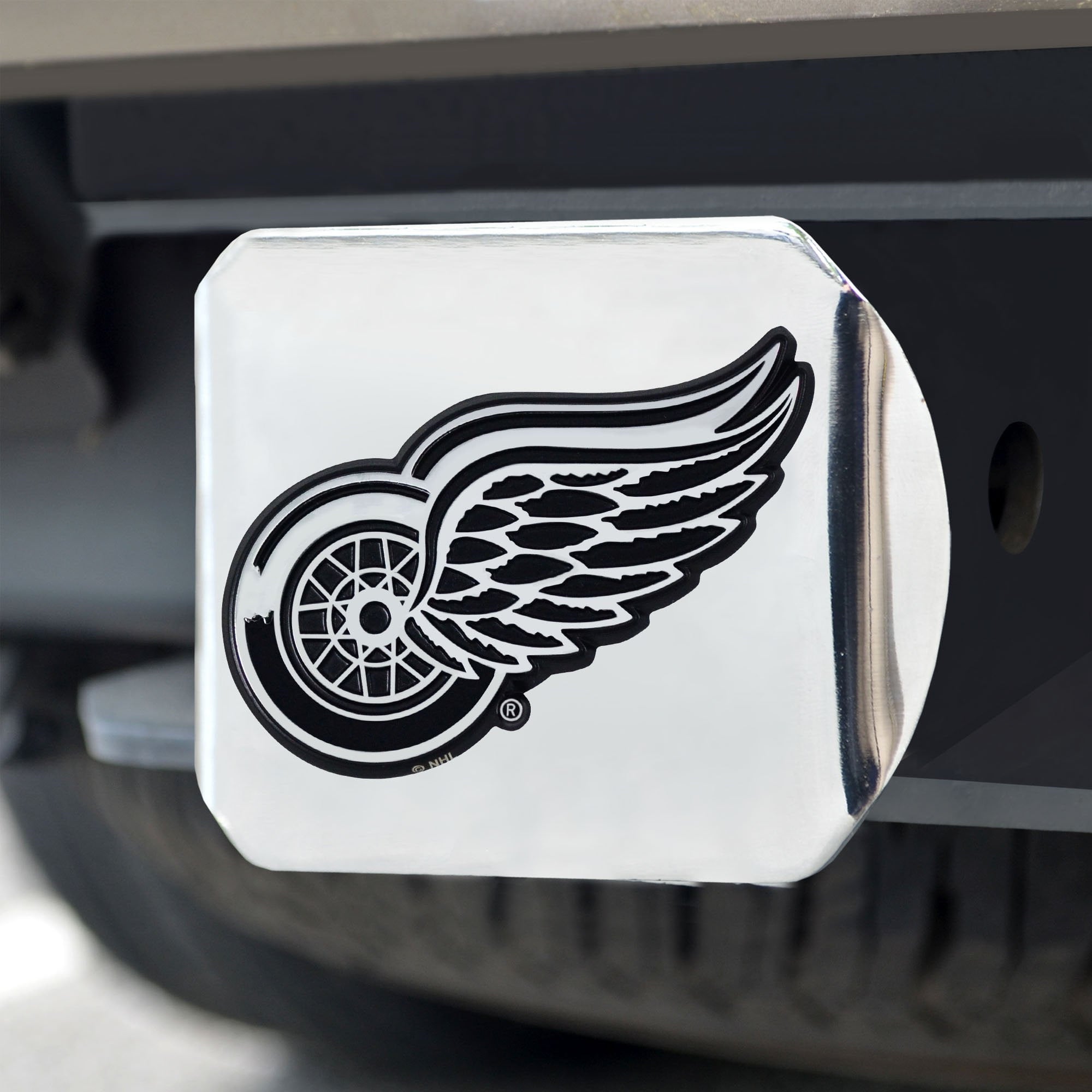 Detroit Red Wings Chrome Hitch Cover 3.4