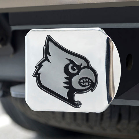 University of Louisville Chrome Hitch Cover- Chrome 3.4