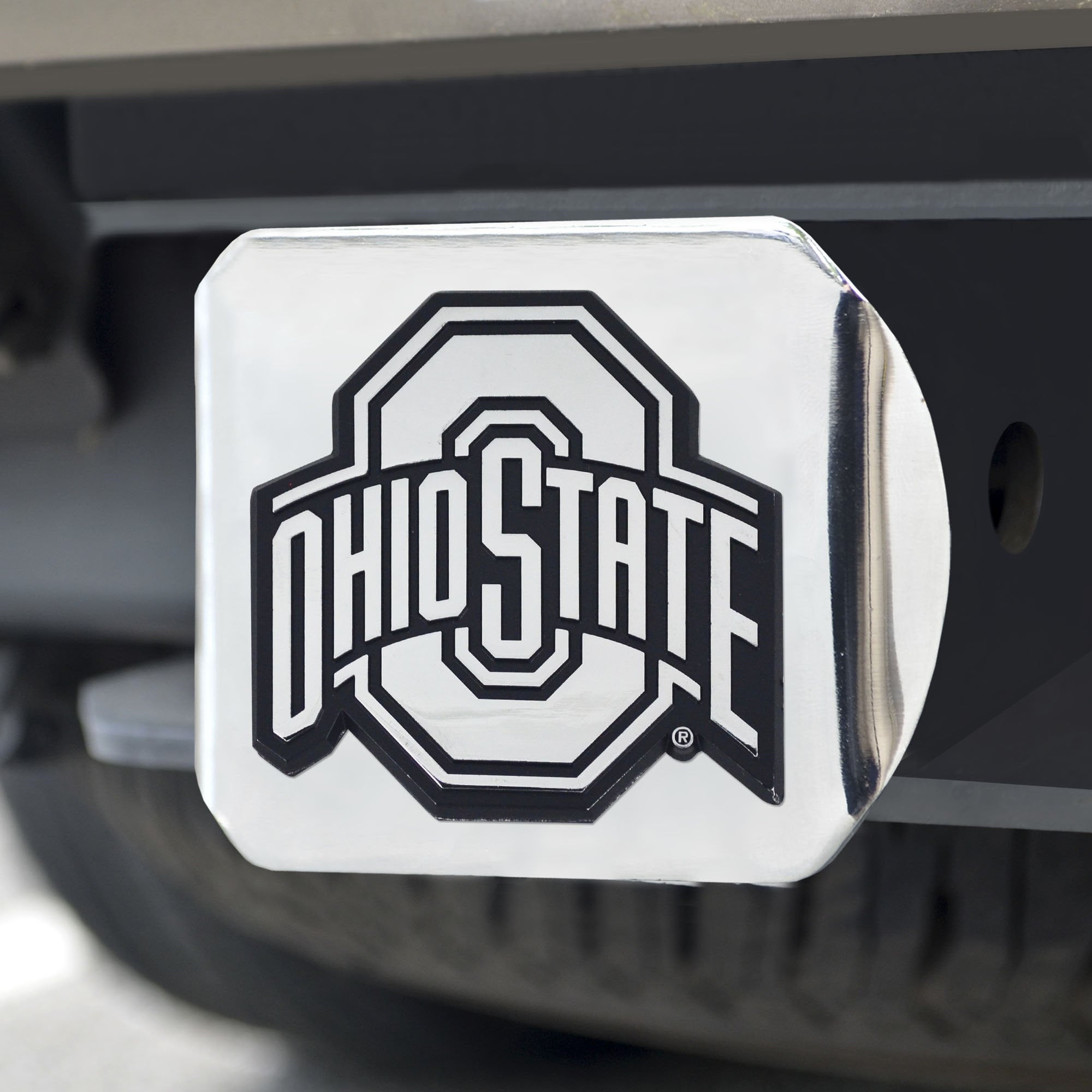 Ohio State Buckeyes Chrome Hitch Cover 3.4