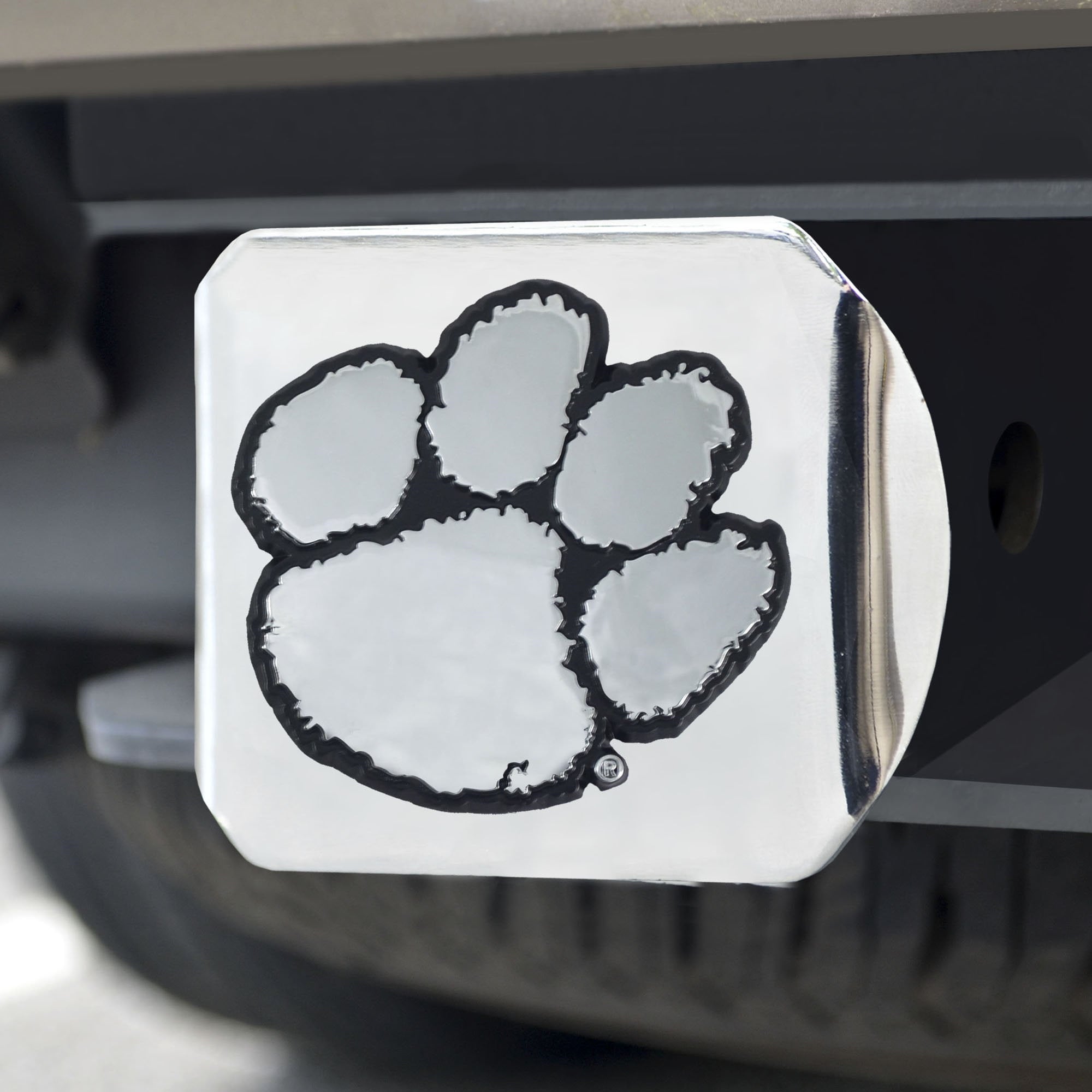 Clemson Tigers Chrome Hitch Cover 3.4