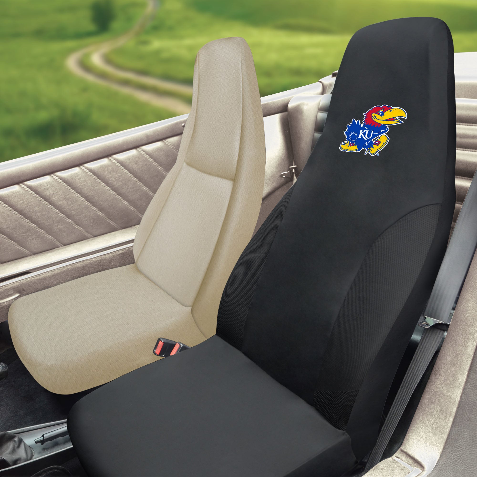 University of Kansas Set of 2 Car Seat Covers