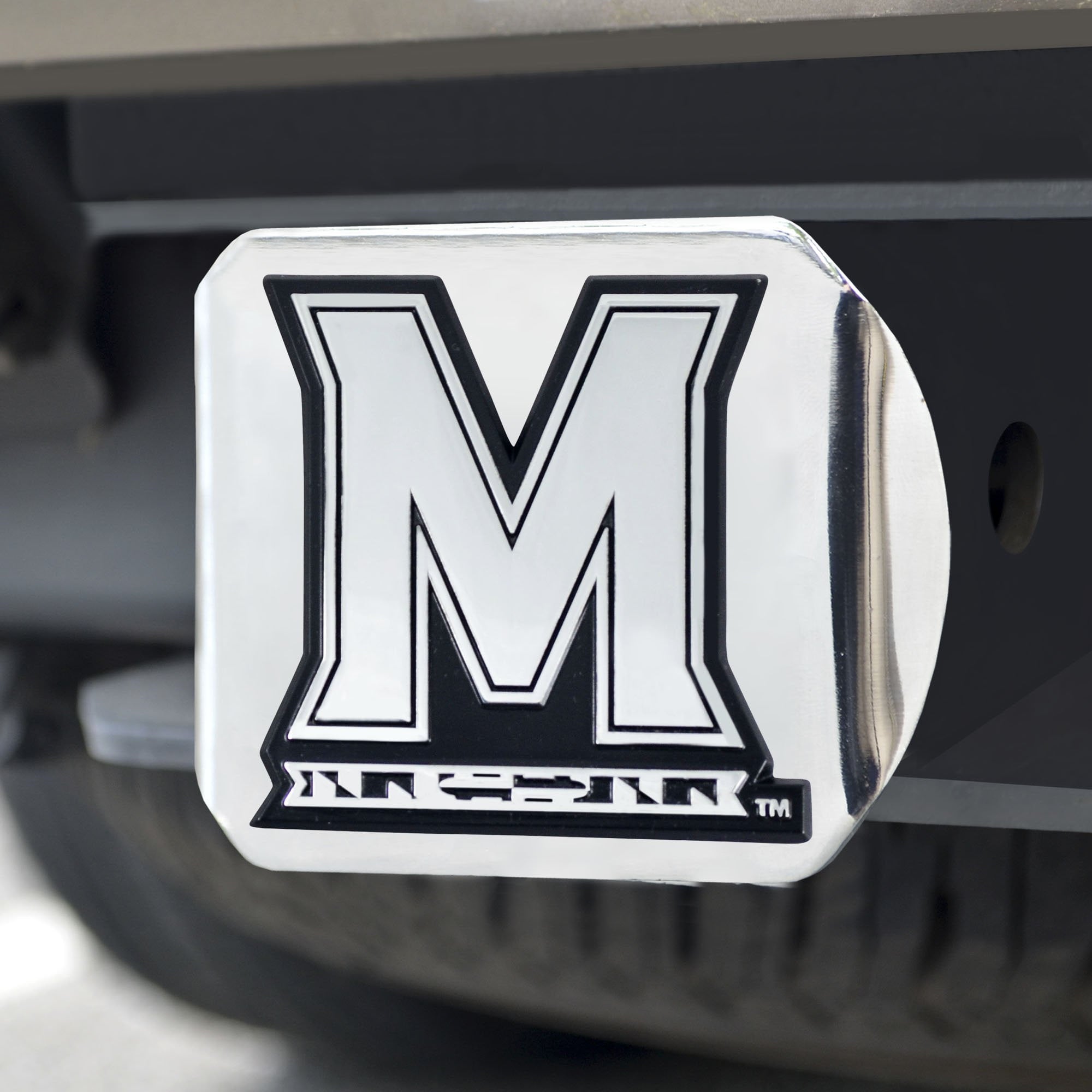 Maryland Terrapins Chrome Hitch Cover 3.4