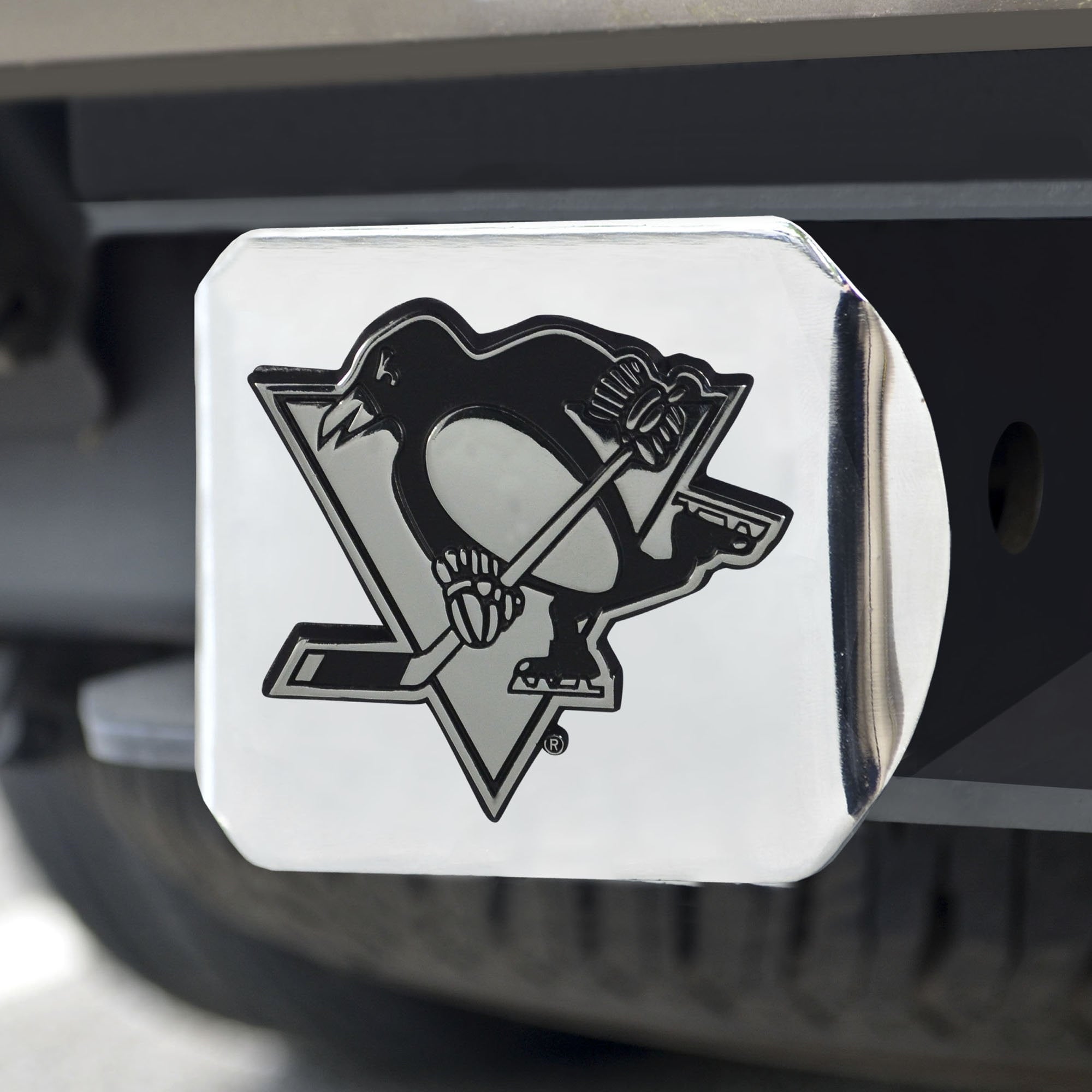 Pittsburgh Penguins Chrome Hitch Cover 3.4
