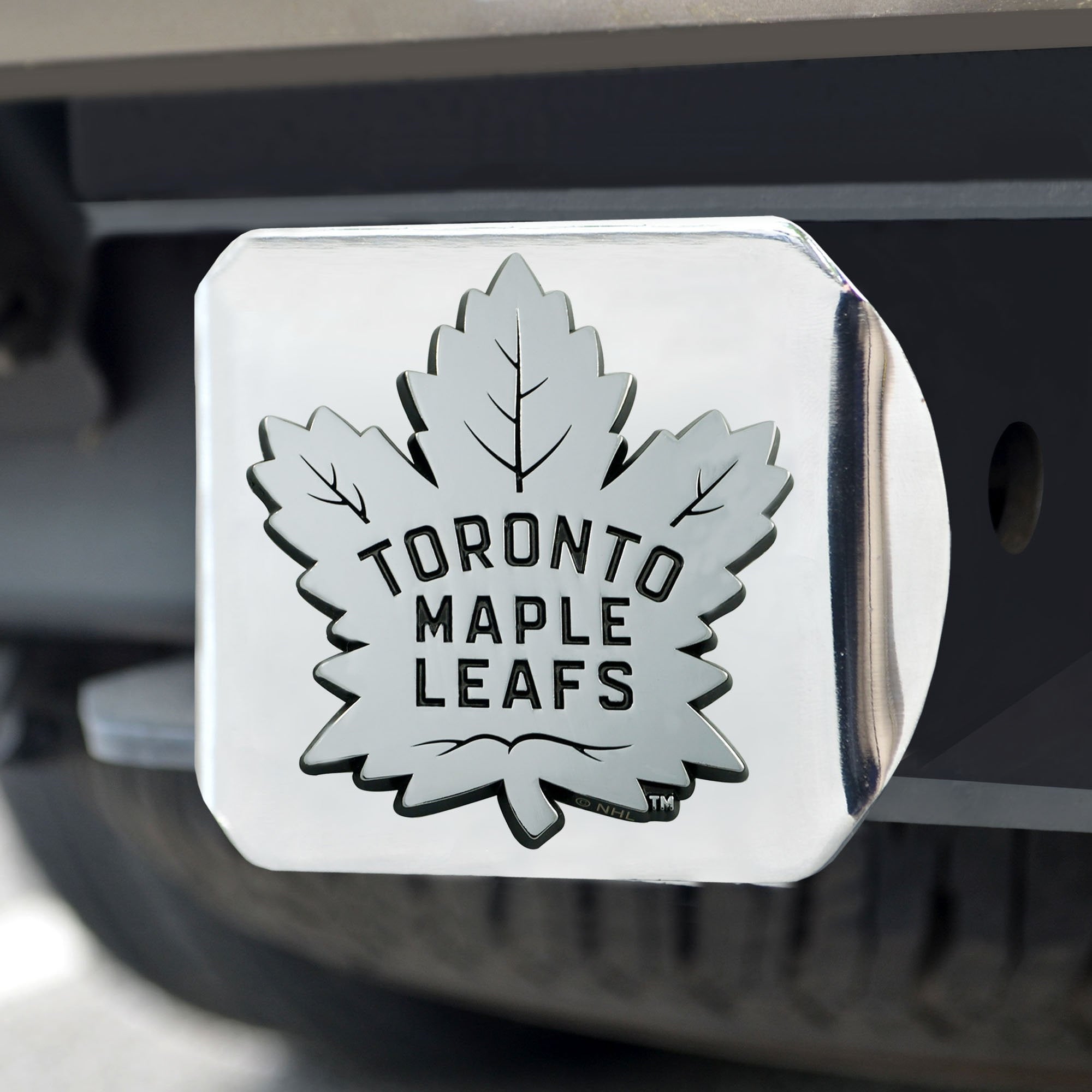 Toronto Maple Leafs Chrome Hitch Cover 3.4