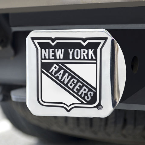 New York Rangers Chrome Hitch Cover 3.4