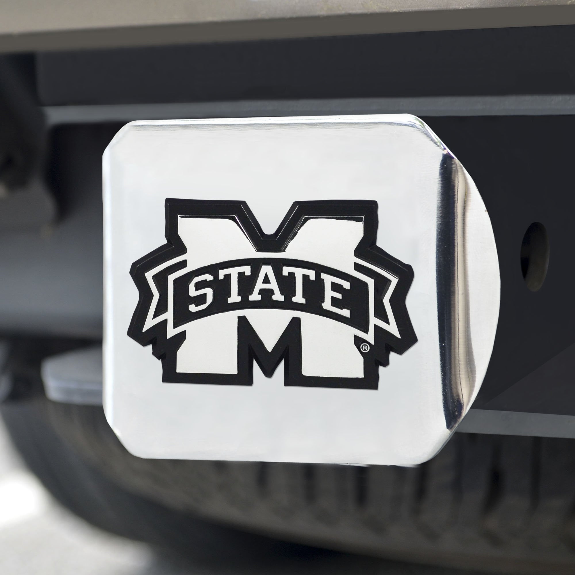 Mississippi State Bulldogs Chrome Hitch Cover 3.4