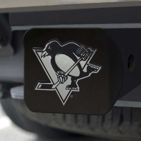Pittsburgh Penguins Chrome Hitch Cover - Black 3.4