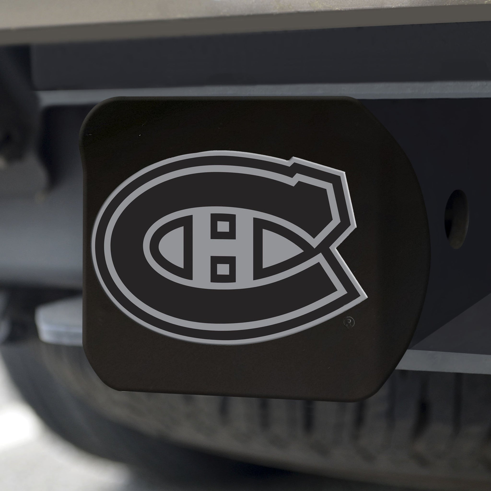 Montreal Canadiens Chrome Hitch Cover - Black 3.4