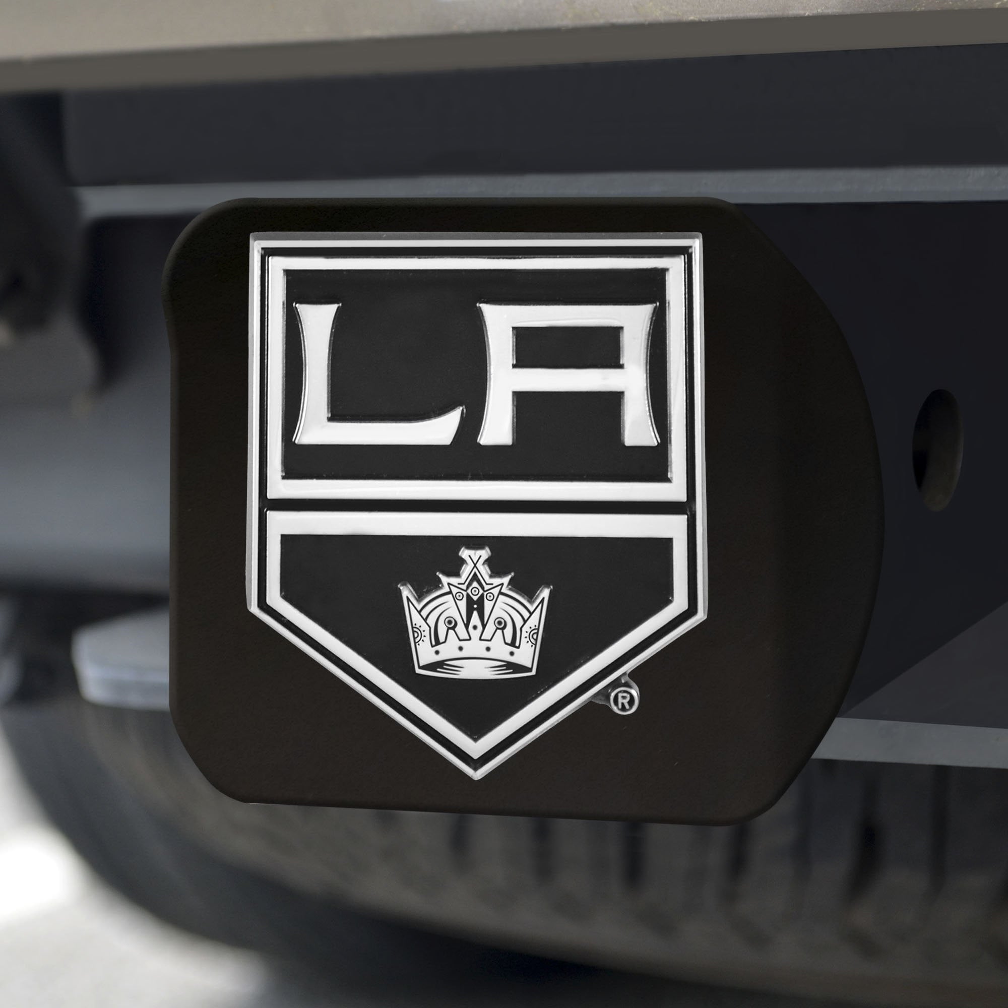 Los Angeles Kings Chrome Hitch Cover - Black 3.4