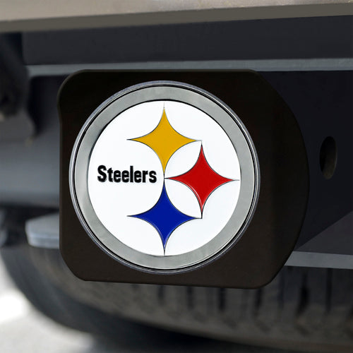 Pittsburgh Steelers Color Hitch Cover - Black 3.4