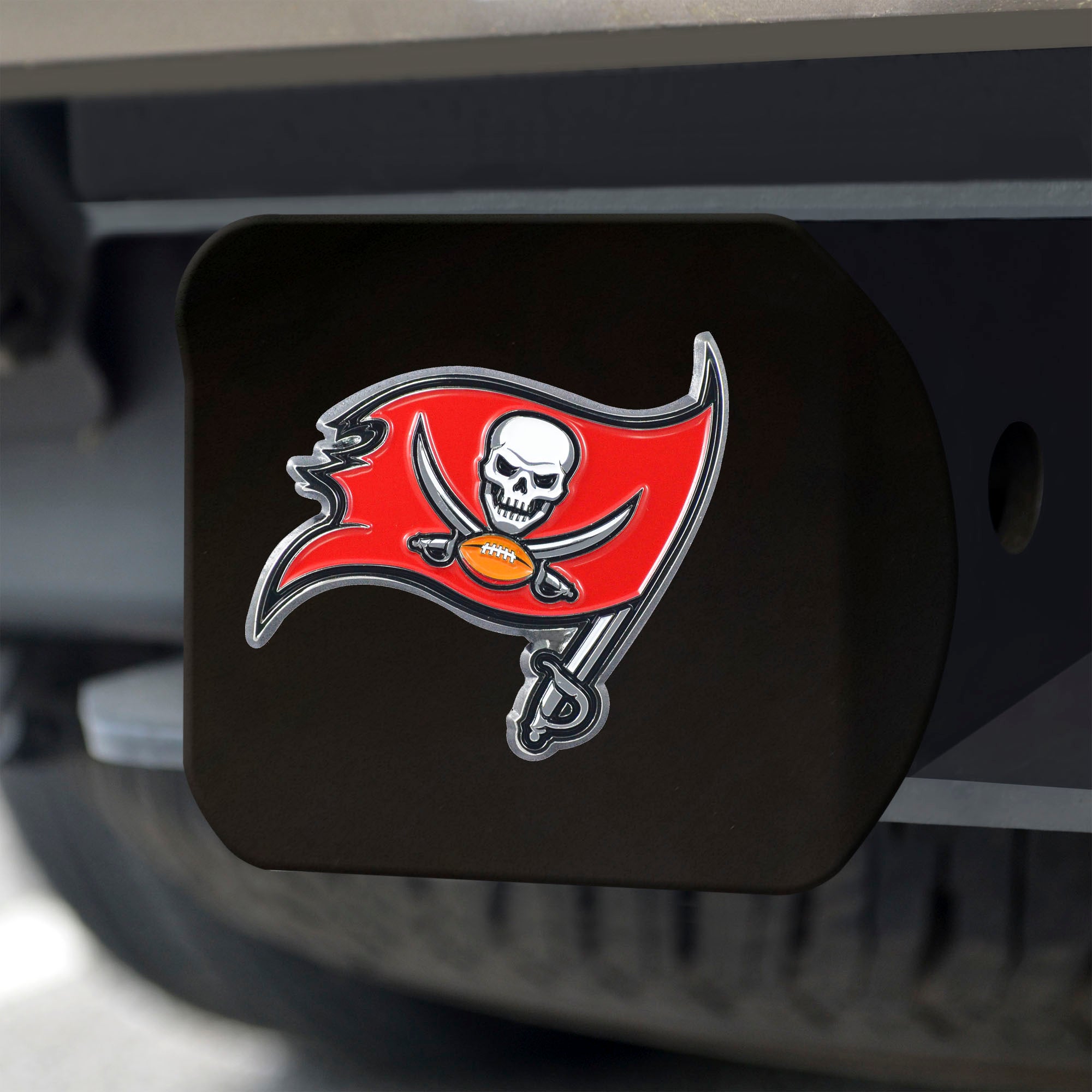 Tampa Bay Buccaneers Color Hitch Cover - Black 3.4