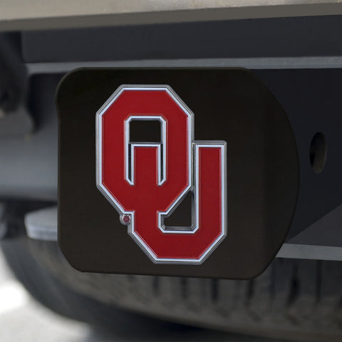 Oklahoma Sooners Color Hitch Cover - Black 3.4