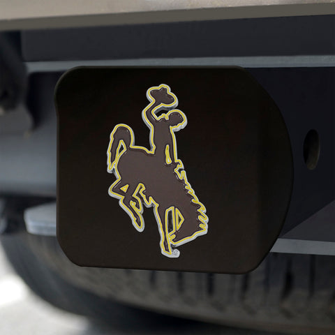 Wyoming Cowboys Color Hitch Cover - Black 3.4