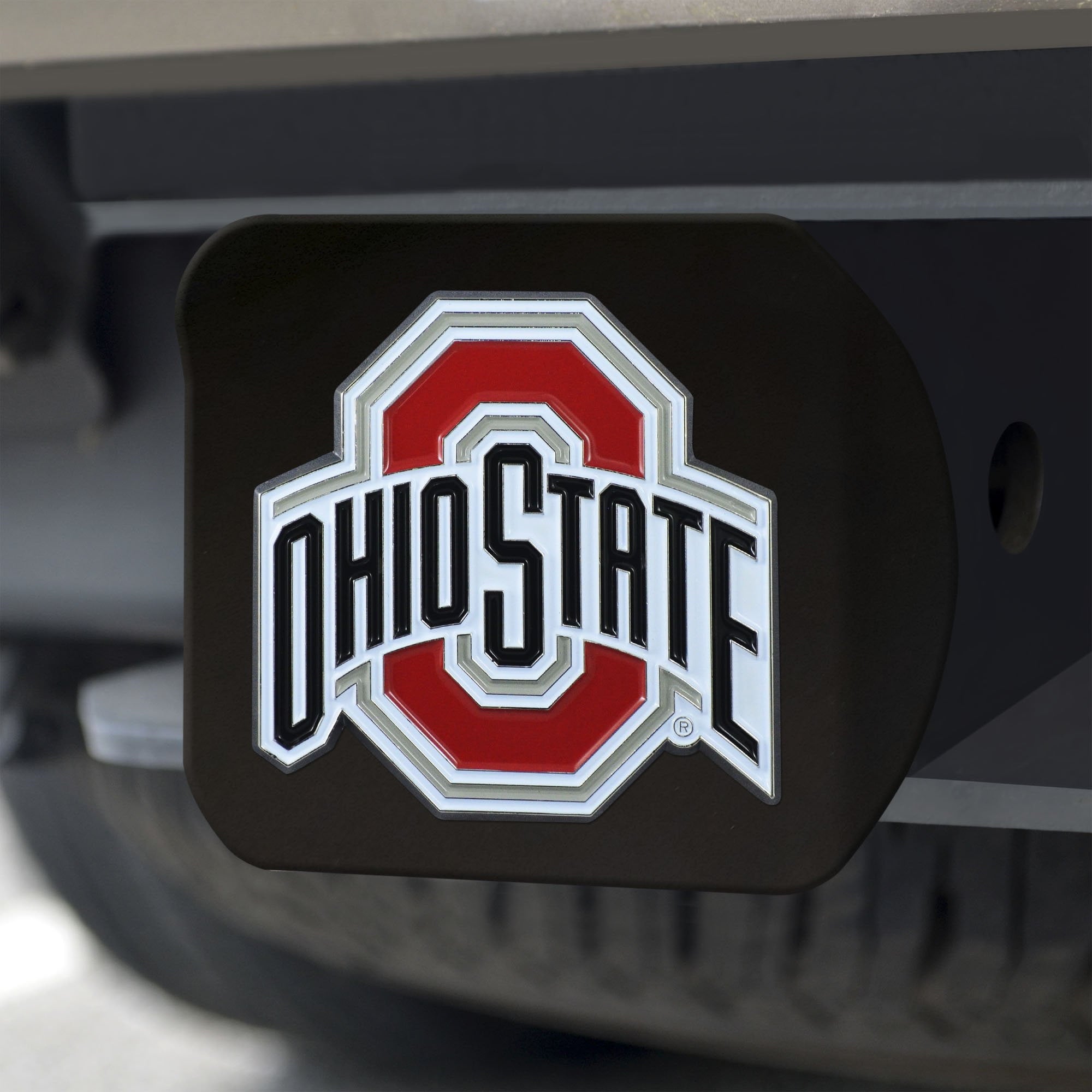 Ohio State Buckeyes Color Hitch Cover - Black 3.4