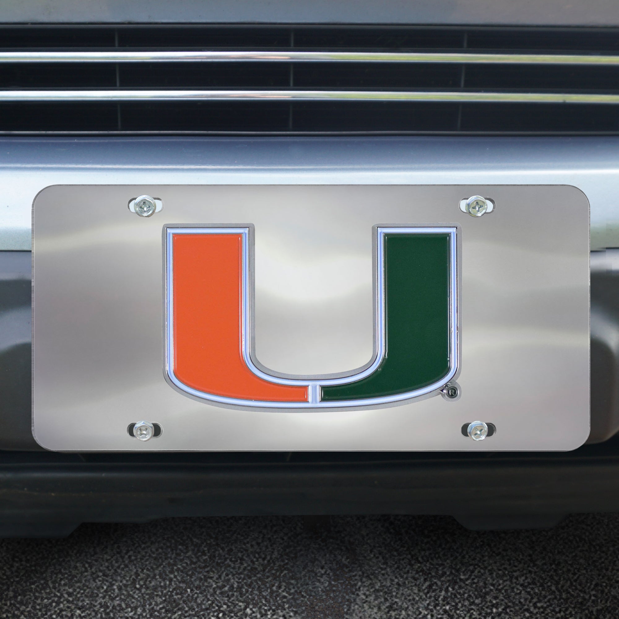 University of Miami Diecast License Plate 12