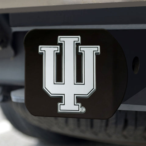 Indiana Hoosiers Chrome Hitch Cover - Black 3.4