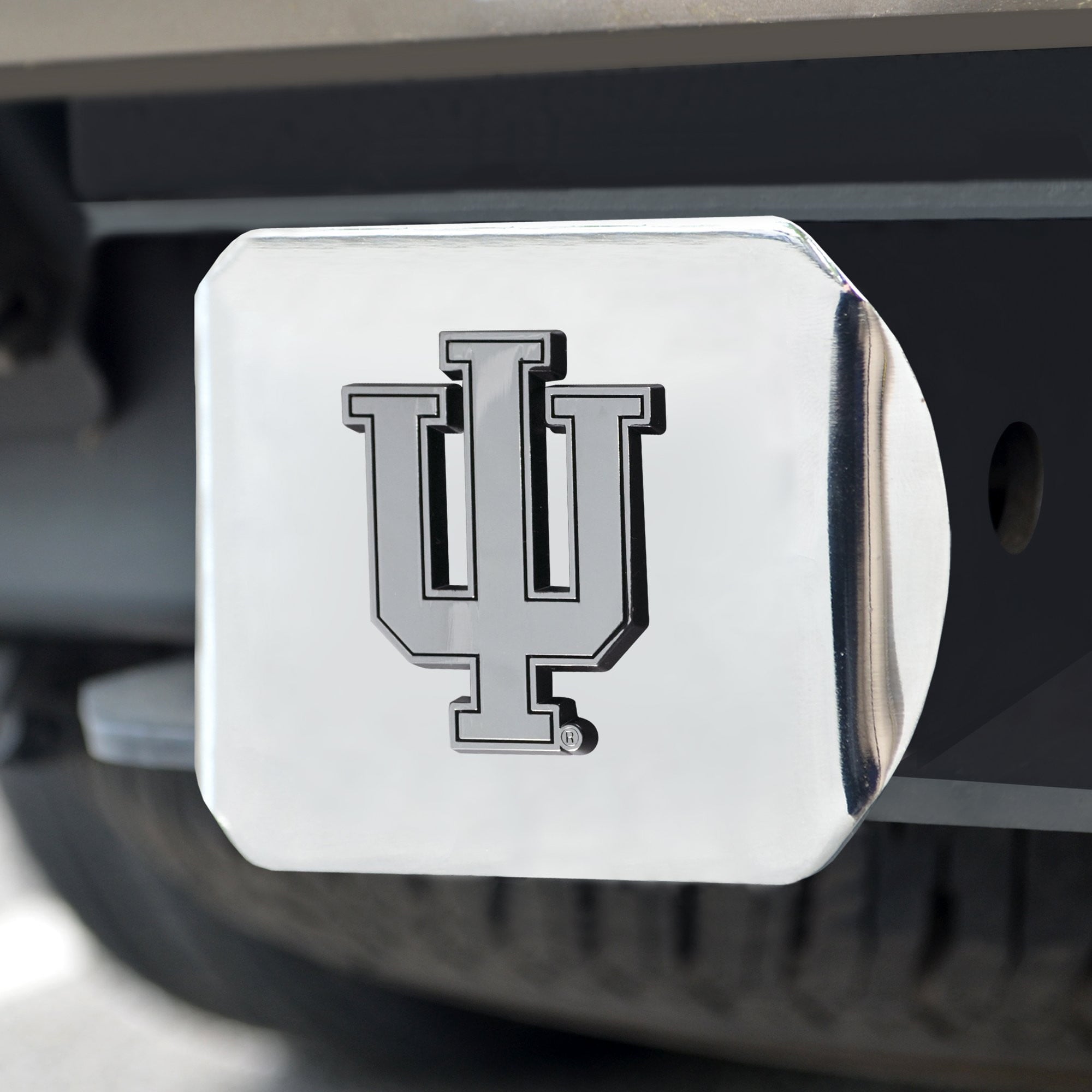Indiana Hoosiers Chrome Hitch Cover 3.4
